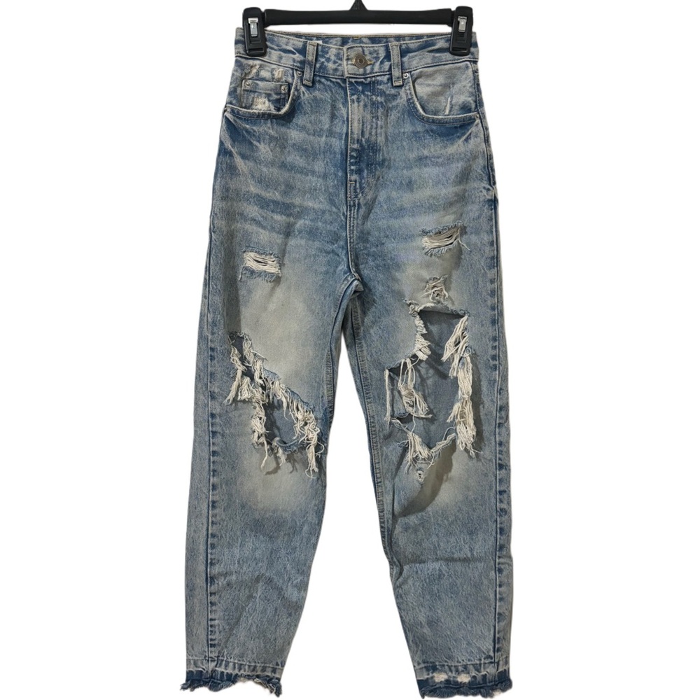 Bershka Distressed Blue Jeans